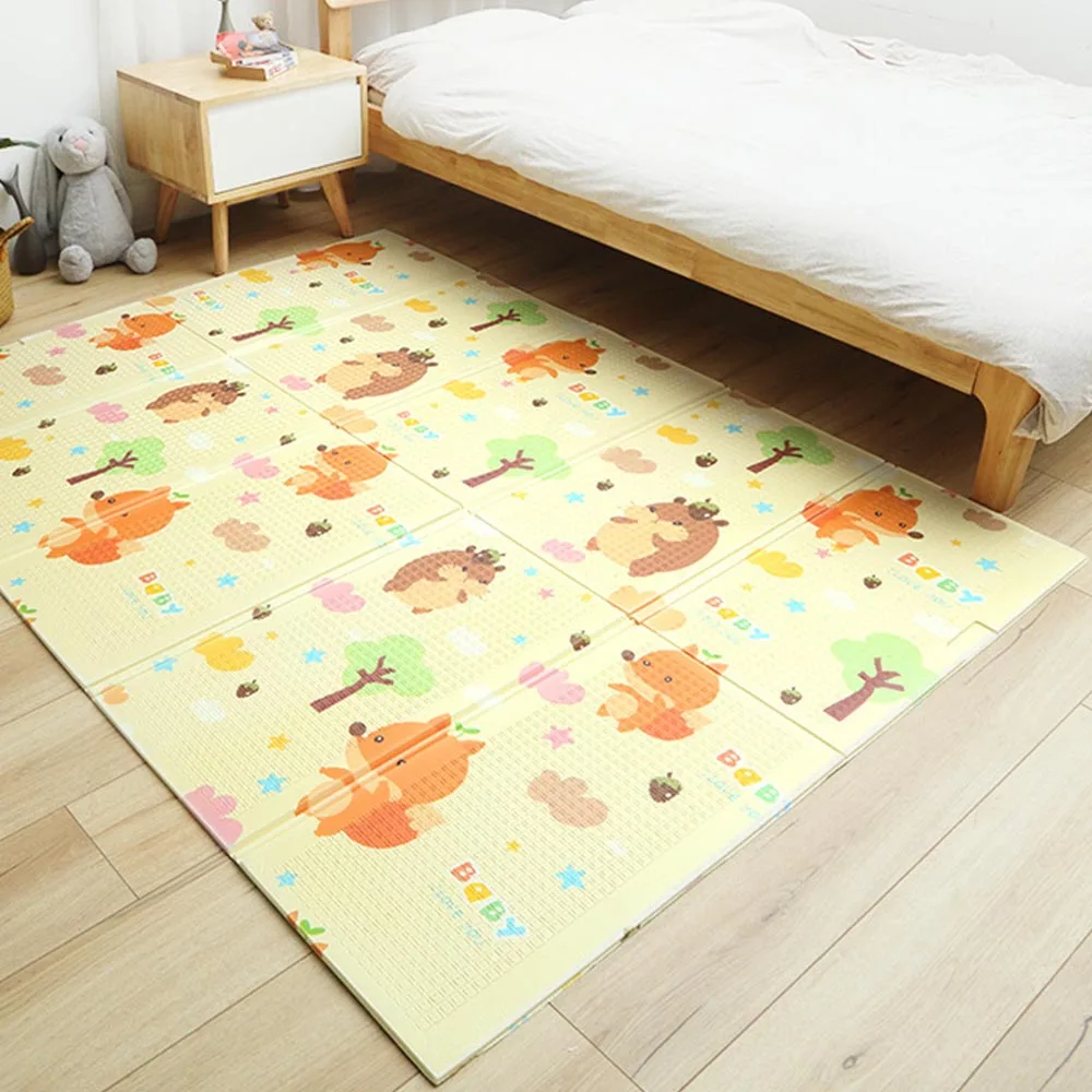 

Baby Play Soft Mat XPE Thickening Green Living Room Rugs Special Stitching Folding Mat Nontoxic Odorless Carpet