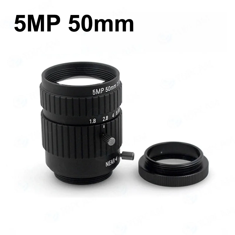 5MP 50 мм 1:1. 8 фиксированный фокус CS/C крепление для объектива камеры видеонаблюдения/для камеры видеонаблюдения промышленный микроскоп
