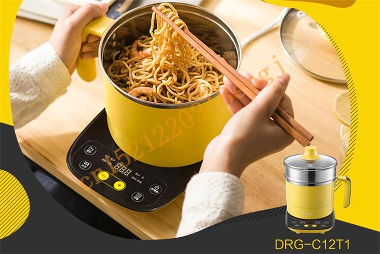 220 В Электрический Hot Pot Multi Плита Нержавеющая сталь Многофункциональный Электрический Пособия по кулинарии горшок для студентов Обед ЕС/AU/UK /США Plug