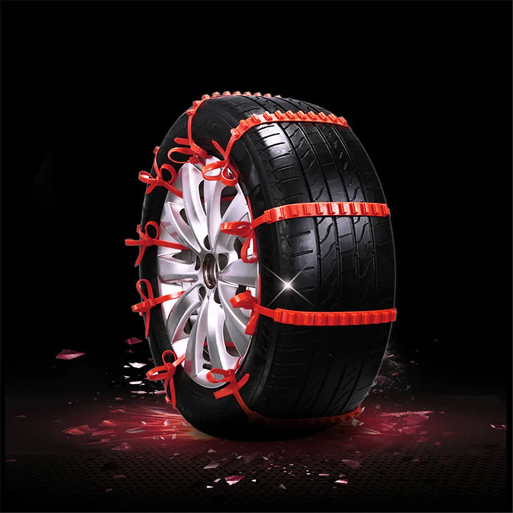 

10PCS 94 x 1.8cm Winter Non-slip Universal Wearproof Wheel Tire Anti-skid Emergency Chain for Car Truck SUV Auto Car Accessories