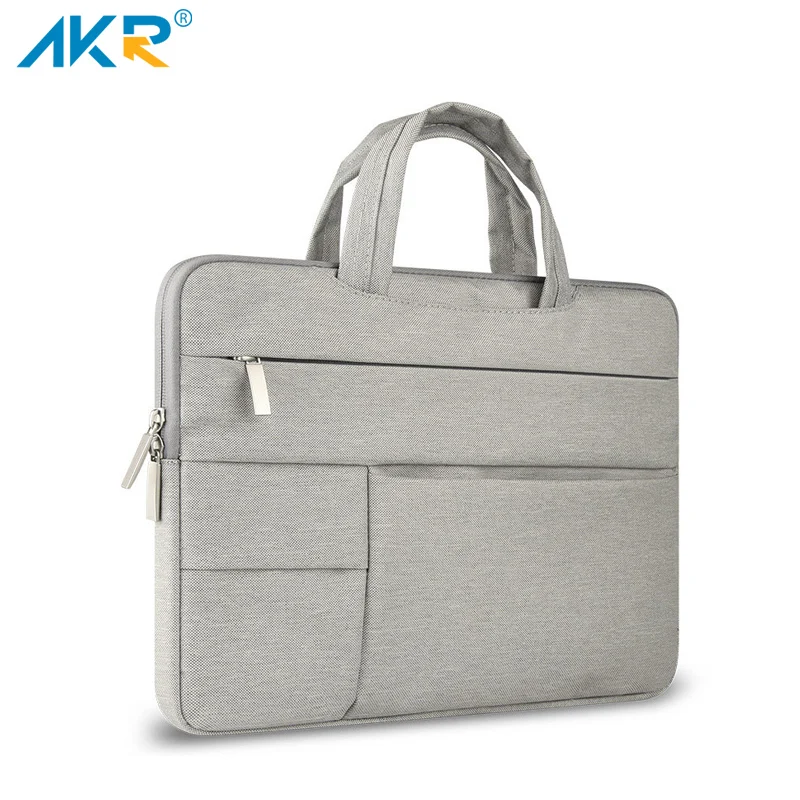 

AKR Multiple pocket Canvas Laptop Bag Case for MacBook Air 13 inch 11 Pro Retina 12 13 15 handle Sleeve waterproof bag