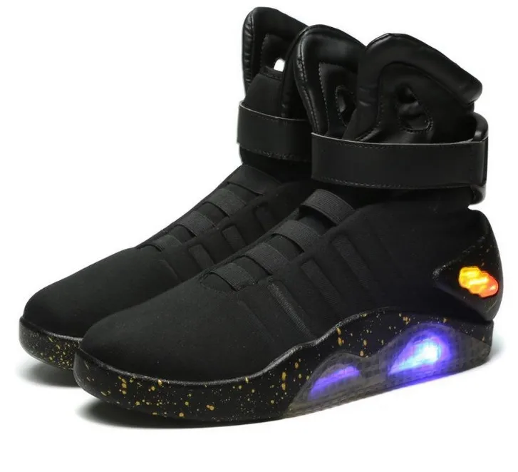  Hot New Adults USB Charging Led Luminous Lighted Shoes For Men's Fashion Light Up Casual Men back t - 32970220781