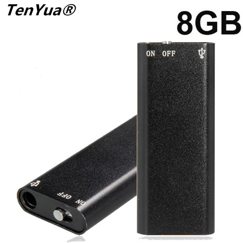 TenYua 3 в 1 цифровой Аудио Диктофон стерео MP3 музыкальный плеер 8 Гб Память USB флэш