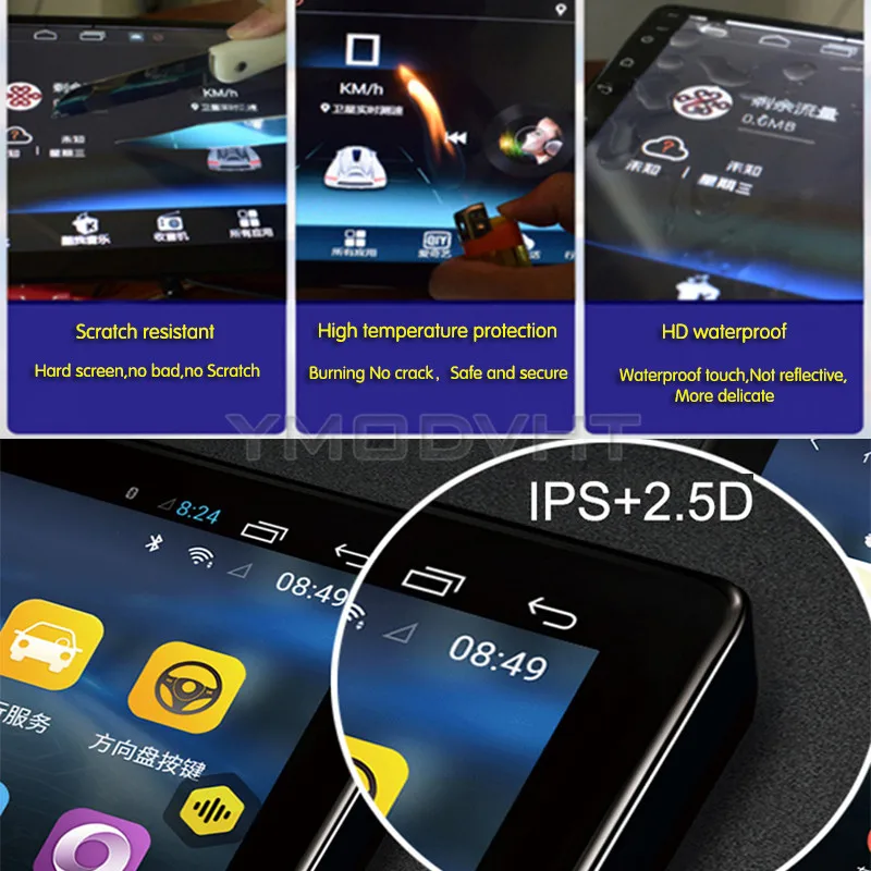 YMODVHT 2.5D 9 дюймов 4 Гб+ 64 ГБ Android 9,0 Автомобильный DVD Радио для Toyota fortuner/Vigo 2008-2012 2013 gps навигация Мультимедиа