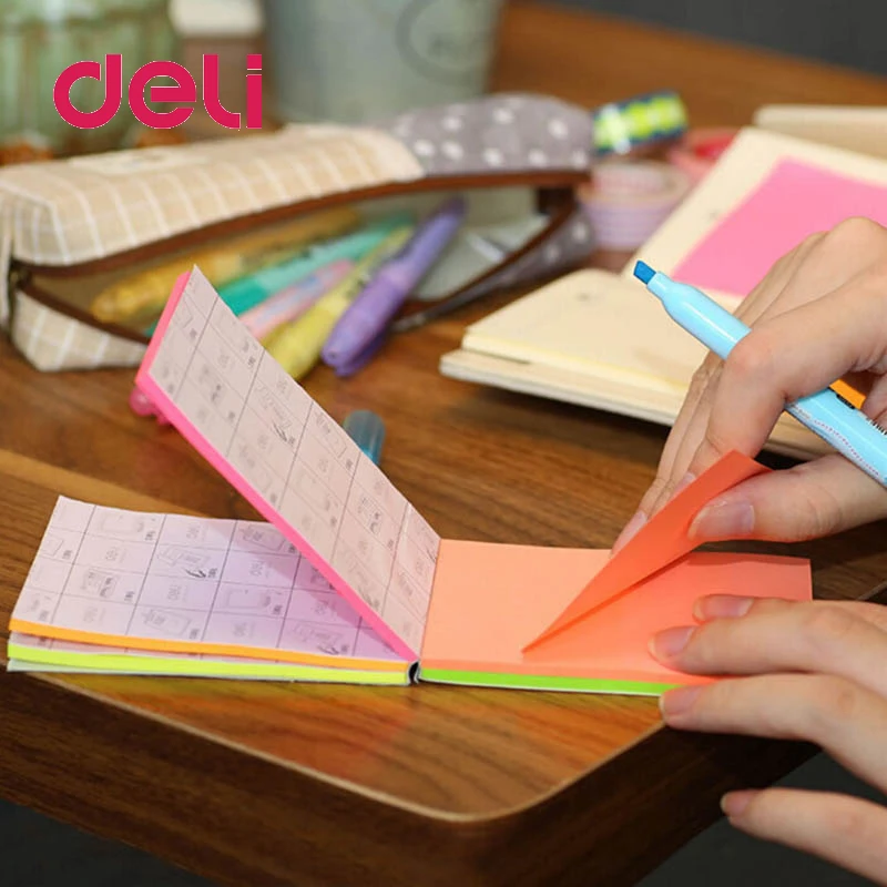 Deli 1 упаковка/15 листов липкий блокнот для заметок Kawaii 5 видов цветов 30 Детские
