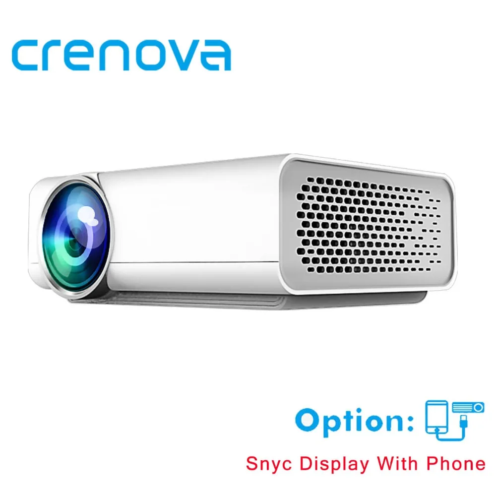 

CRENOVA Full HD Projector Support 4k*2k Videos For Home Theater Projectors Wired With The Same Screen With HDMI AV USB Beamer