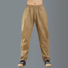 Винтаж Этническая Для мужчин прилив тенденция середины талии жидкости белье Дамские шаровары китайский Стиль Для мужчин Повседневные длинные брюки Punk хип-хоп бегунов 100807