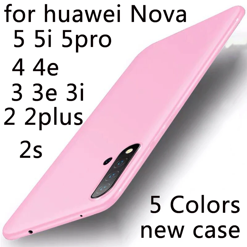 

5 Colors New matte anti-fall Case for huawei nova 5 5i 5 pro 4 4e 3 3e 3i for huawei nova 2 2s 2plus Case Soft Back Phone Cases