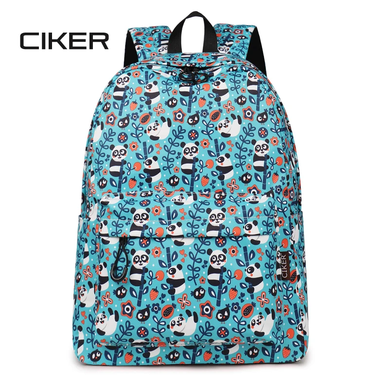 Best CIKER High Quality Backpack Lady Animal Panda Printing Backpack Canvas Book Bags School Bags for Teenage Girls Rucksack Female