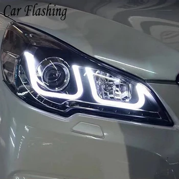 

1Pair Head Lamp For Sabaru Outback Headlights 2010 2011 2012 2013 2014 2015 2016 LED Headlight Angel Eye DRL Hid Bi Xenon