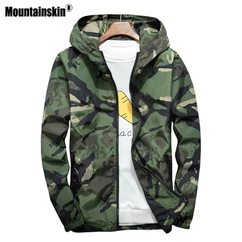 

Mountainskin New Men's Jacket Hooded Camouflage Coat Mens Clothing Spring Casual Jackets Male Outerwear Plus Size 6XL 7XL SA475