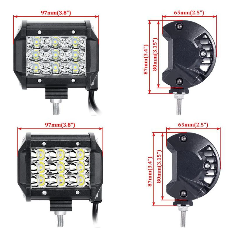 3 row led work lamp light