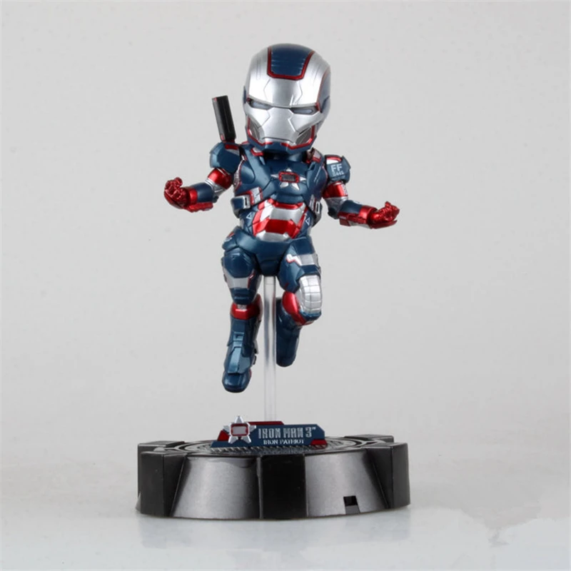 

Marvel Egg Attack Iron Man Mark VI Iron Patriot with LED Light PVC Action Figure Collectible Model Kids Toys Doll 23cm