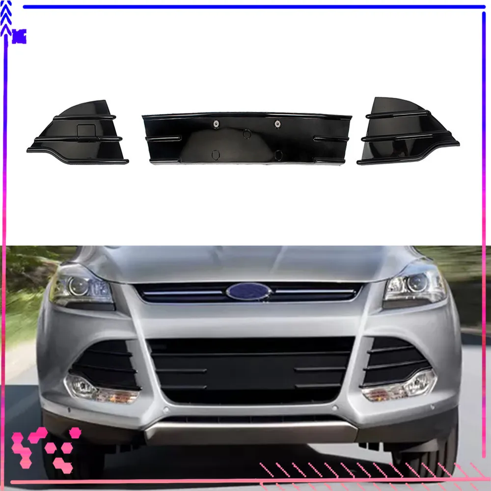 

Black Front Lower Left Right Lower Bumper Grille Cover For Ford Escape 2013-2016 CJ5Z17E811BA CJ5Z17E810BA