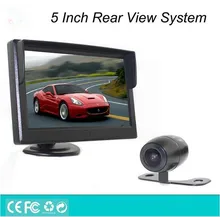 Car rear view camera and reverse monitor car parking assistant system,Vehicle auto 5 inch display monitor + car rear view camera