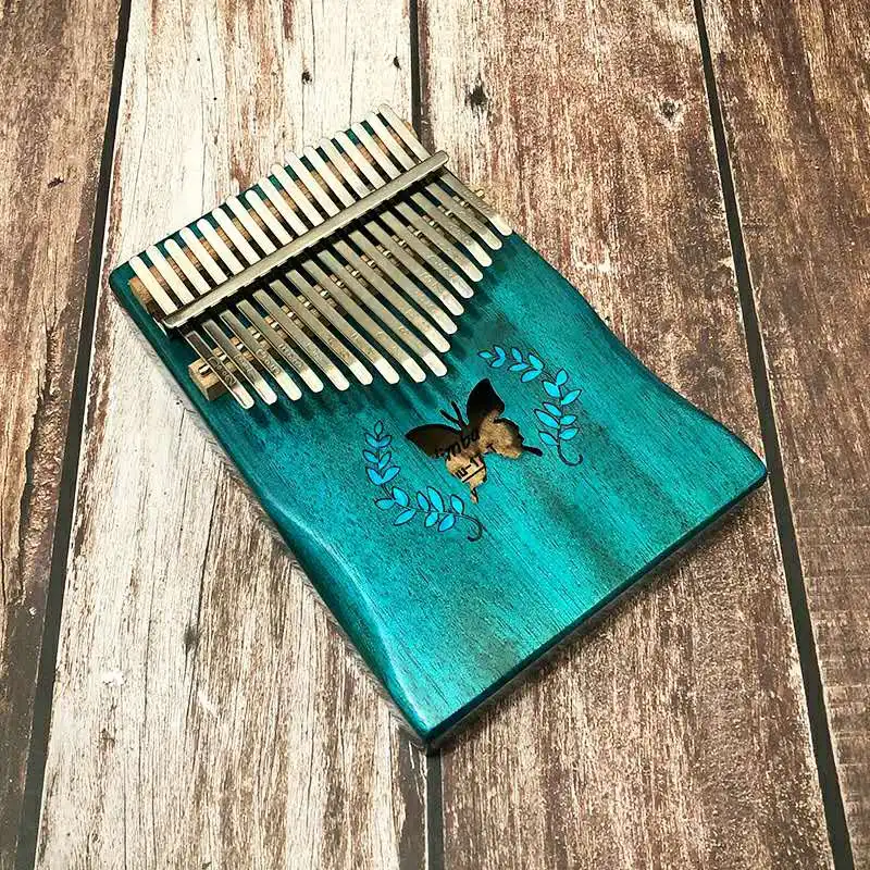 

6 Styles Beginner Instruments 17 Keys Pattern Thumb Piano Mahogany Body Musical Instrument 17 Keys Kalimba Keyboard Musical