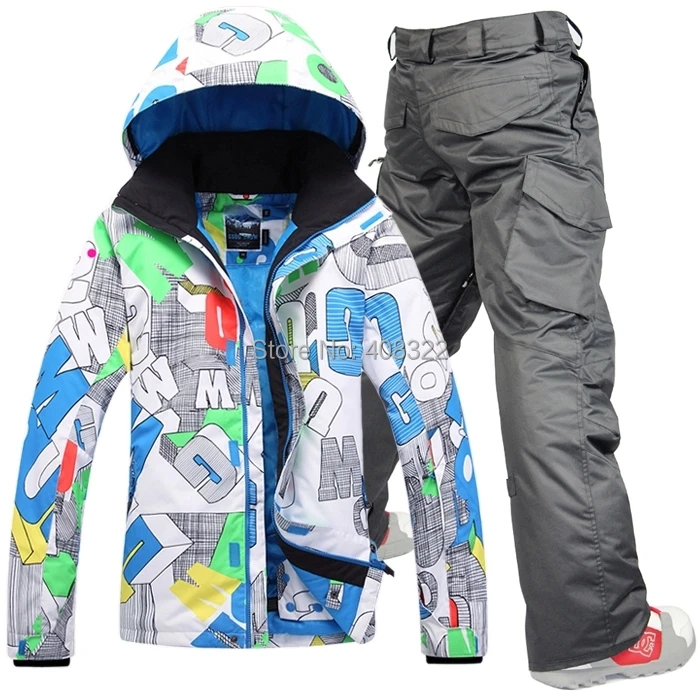 Buy Gsou Snow men's ski suit set Men skiing outdoor