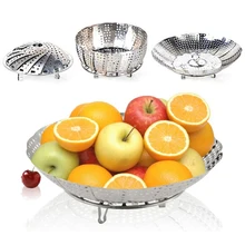 1 шт., кухонная плита из нержавеющей стали, складные булочки, Таро, подставки, выдвижная корзина для фруктов, Паровая пароварка, кухонный Графический пароварка