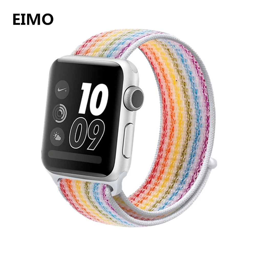 

EIMO Sport Loop For Apple Watch Band strap 42mm 38mm woven nylon iWatch 3/2/1 wristband Bracelet Breathable Lightweight Belt