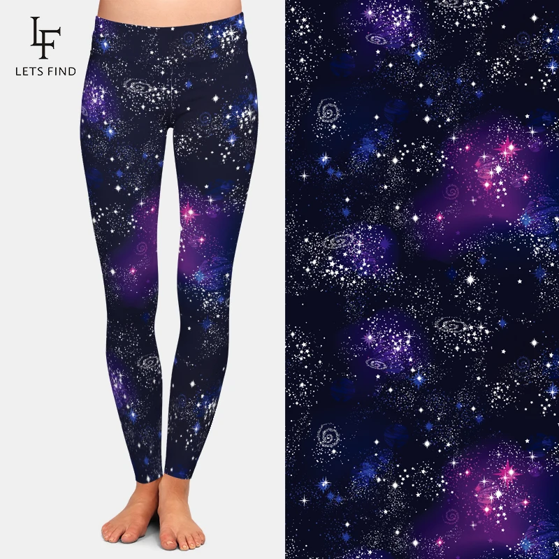 grey leggings LETSFIND Fashion New Arrival 3D Galaxy Digital Print Girl Leggings Sexy Women High Waist Pants High Elastic Plus Size Leggings nvgtn leggings