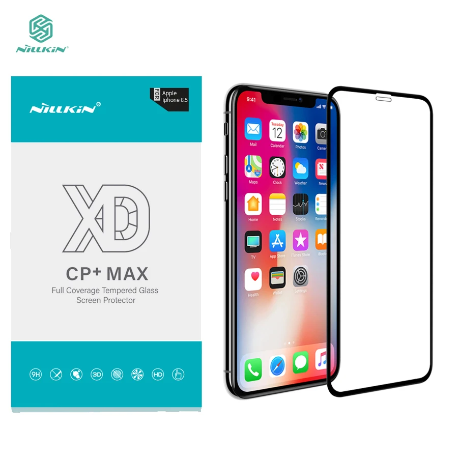 

For iPhone XS max Tempered Glass Full Coverage Anti-Explosion Tempered Glass Screen Protector Film NILLKIN XD CP+ MAX 6.5''