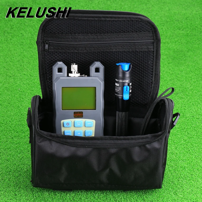 

KELUSHI Optical Fiber Tools Kit Optic Power Meter 1mW Visual Fault Locator Red Light Source FTTH Fiber Optic Cable Tester