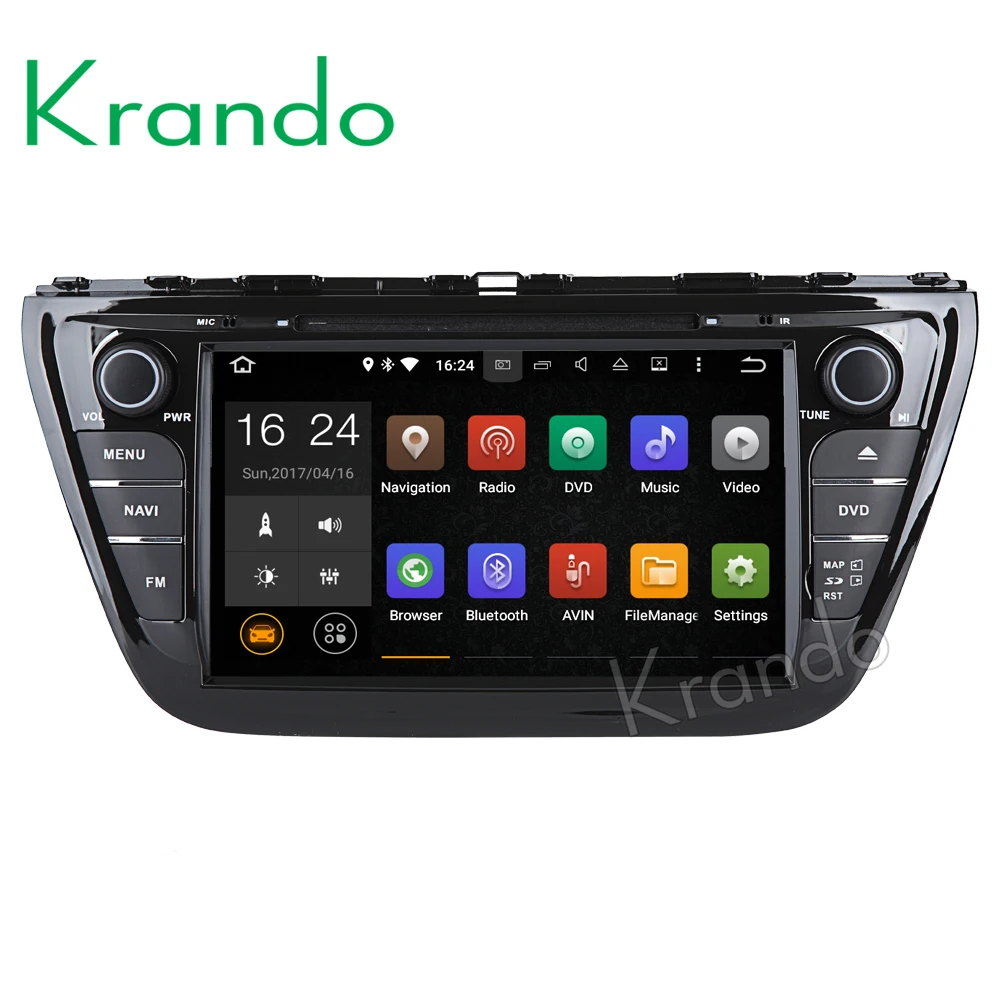 Perfect Krando 8" Android 8.0 car navigation multimedia system for SUZUKI SX4 S-CROSS 2013+ audio radio gps dvd player WIFI 3G DAB+ 0