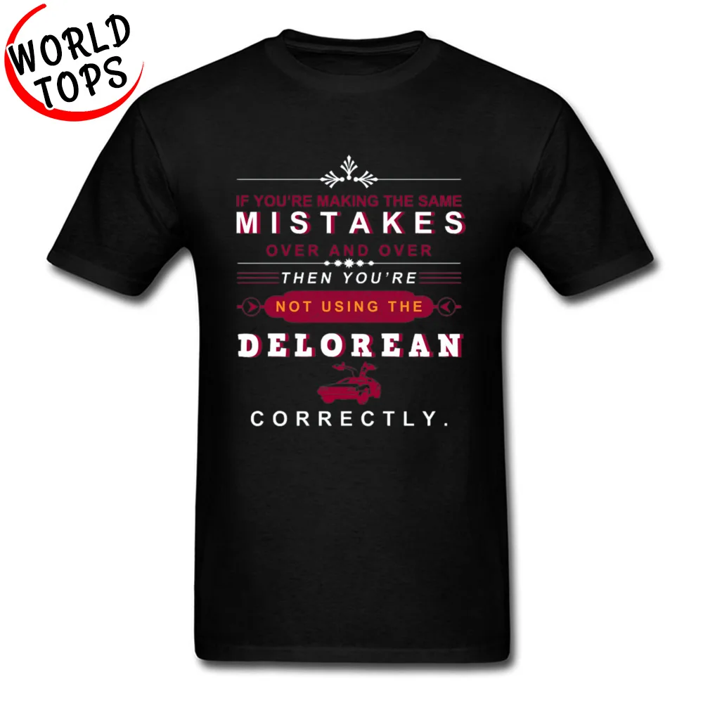 

Car Delorean Printed Tshirt Labor Day Pure Cotton Round Collar Men T Shirt Family T Shirts Fashion Tshirts Back To The Future