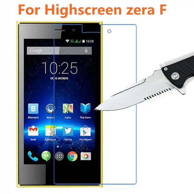 

ShuiCaoRen Highscreen Zera F Full Glue Tempered Glass Original 9H Protective Film Screen Protector For Highscreen Rev S