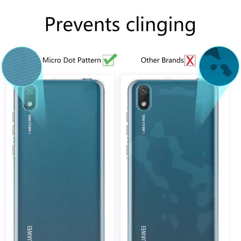 Чехол для Huawei Y5 2019 прозрачный мягкий чехол телефона с силиконовым покрытием AMN LX1