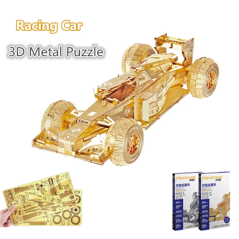 PieceCool 2 вида цветов гоночного автомобиля 3D лазерной резки металла головоломки DIY