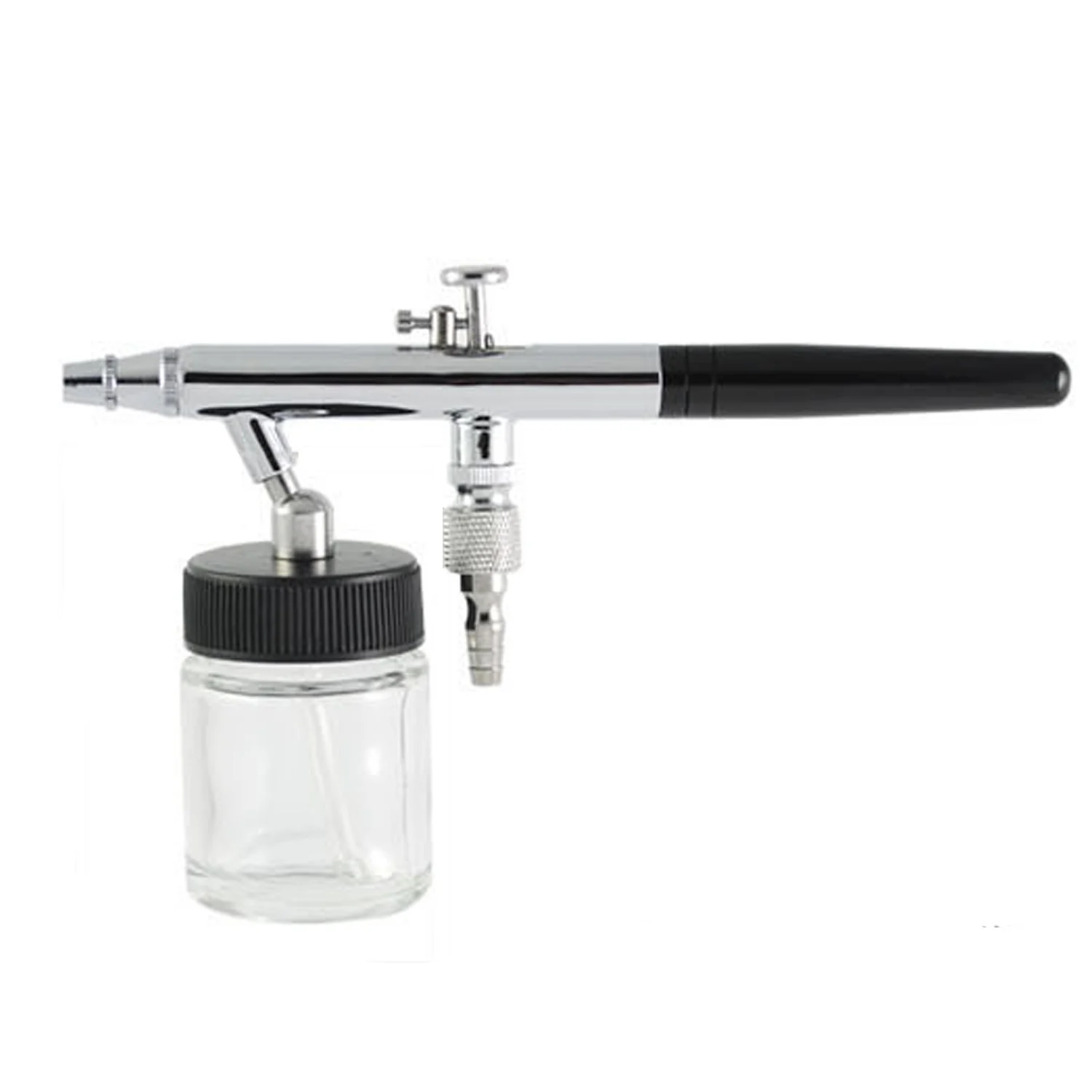 22cc Air Brush прозрачная пустая стеклянная банка для краски бутылка с металлическим