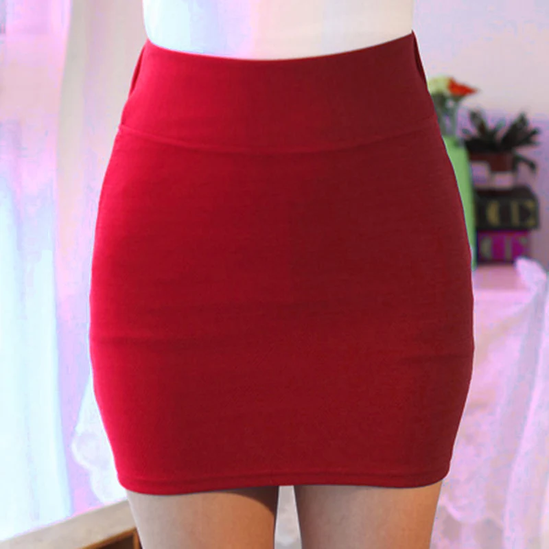 

HOT Women Lady Solid Color Slim Elasticity Short Skirt Fashion for Summer Party 19ING