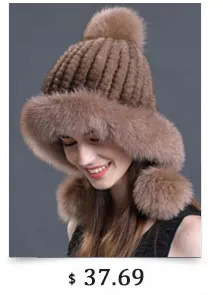 Женская шапка для зимы, шапка из натурального меха норки, женские шапки с помпоном из серебристой лисы для женщин, шапка с помпоном, женские модные меховые шапки из русского меха