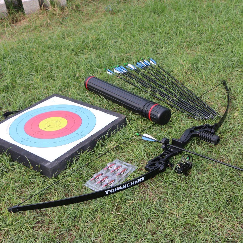 

Toparchery 2 color Recurve Bow 30-40 lbs Powerful Hunting Archery take down Bow Arrow with arrow quiver and Archery Stabilizer
