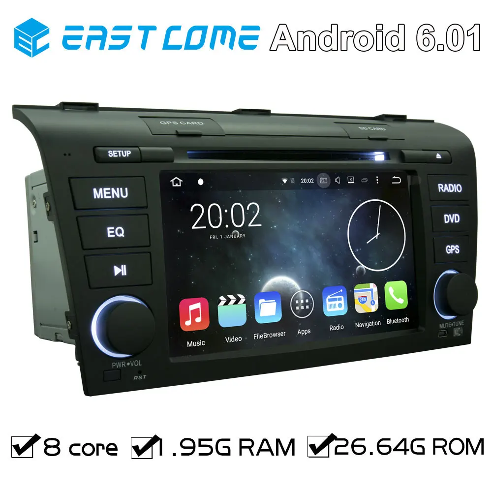 Чистый автомобильный dvd-плеер Android 6 0 для Mazda 3 2004 2005 2006 2007 2008 2009 с восьмиядерным