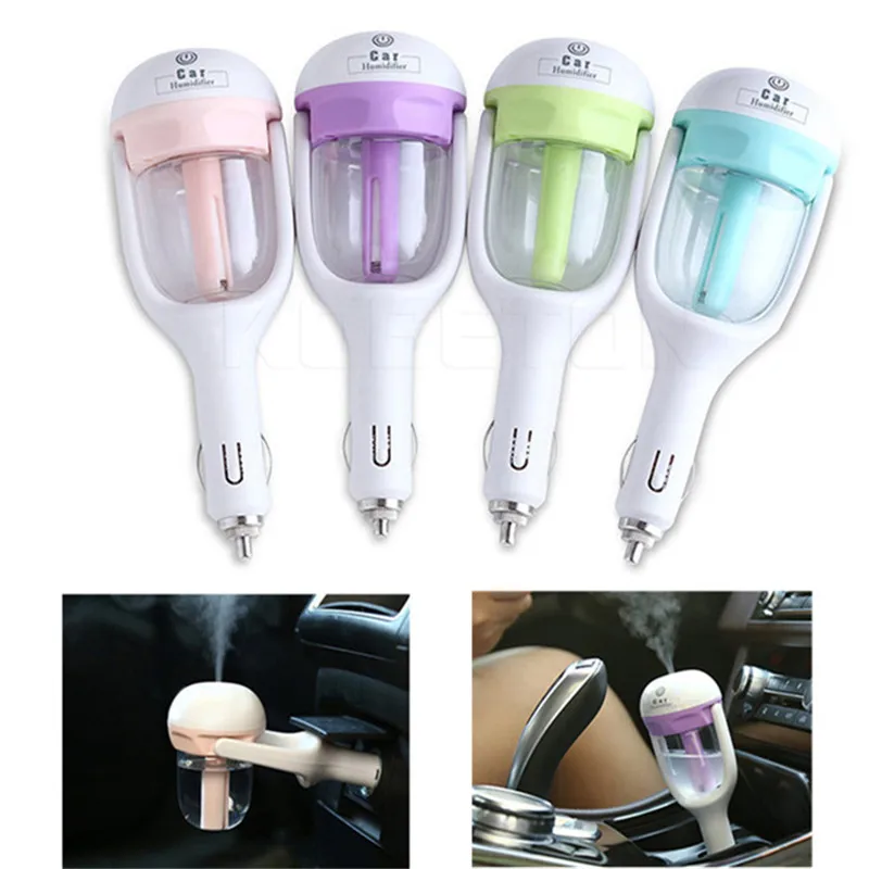 

Car steam air humidifier aroma diffuser mini air purifier aromatherapy essential oil sprayer 12V Cigarette lighter Power by