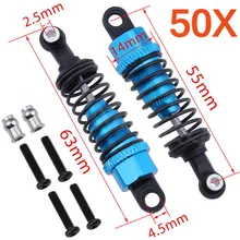100 шт алюминиевый амортизатор в сборе для 1/18 WLtoys A949 A959 A969 A979 K929 RC автомобилей запасные части A949-55