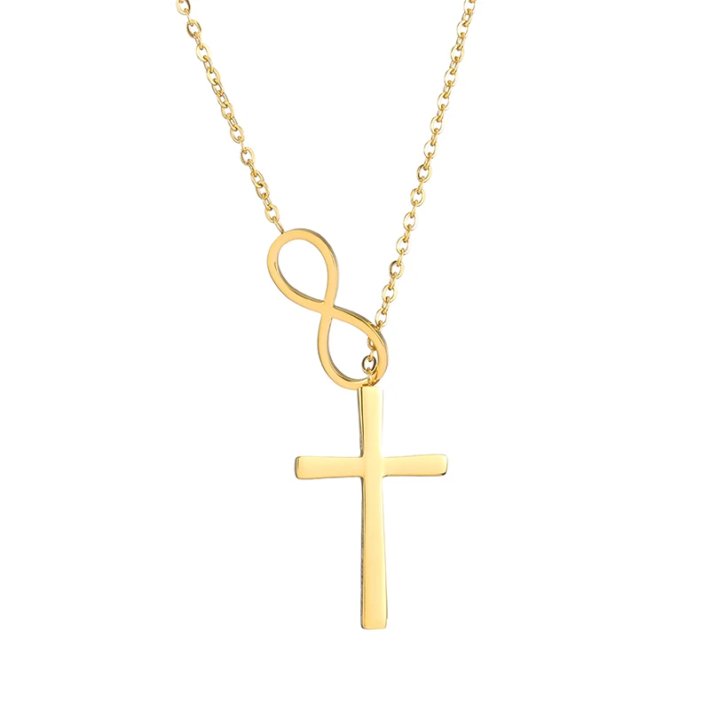 Infinity 8 Bit Minimalist Charm Cross 