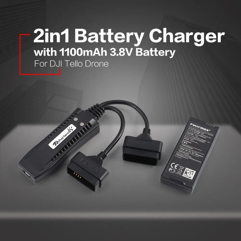 

2in1 Multi Battery Charger Quick Charging Hub with Intelligent Flight Lipo Battery 1100mAh 3.8V For Original DJI Tello Drone