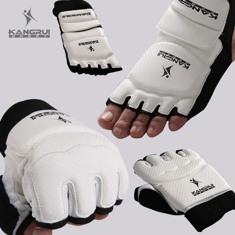 Wrist support Pad TKD palm paw Protector guards MMA Half finger Boxing