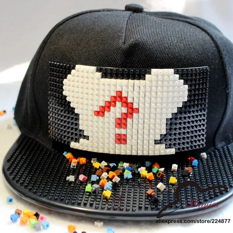 Модные Мультяшные лягушки дизайн DIY Кирпич Snapback шапки для мужчин летние мозаики крутая шляпа для женщин съемные шапки - Цвет: 6