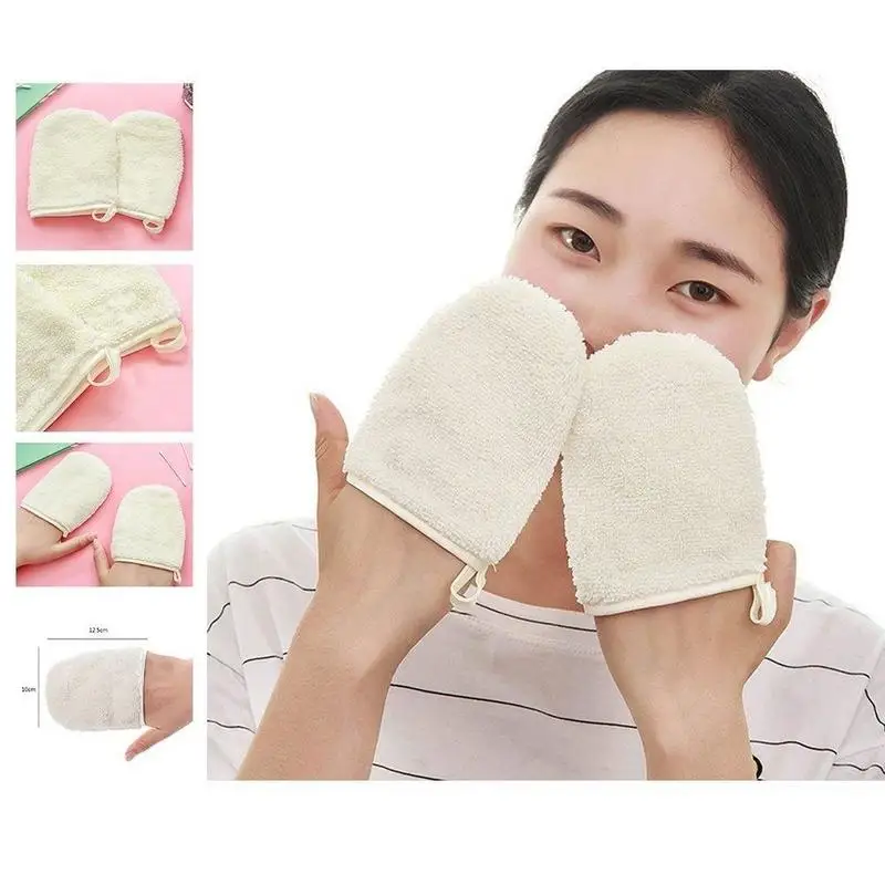 F.Lashes Soft Remover Cleansing Glove Beauty Face Towel Makeup