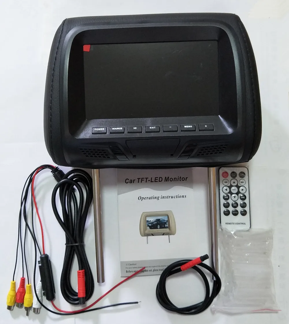 2 шт. Универсальный " экран автомобильный монитор MP5 плеер подголовник монитор Поддержка AV/USB/SD вход/FM/Встроенный динамик