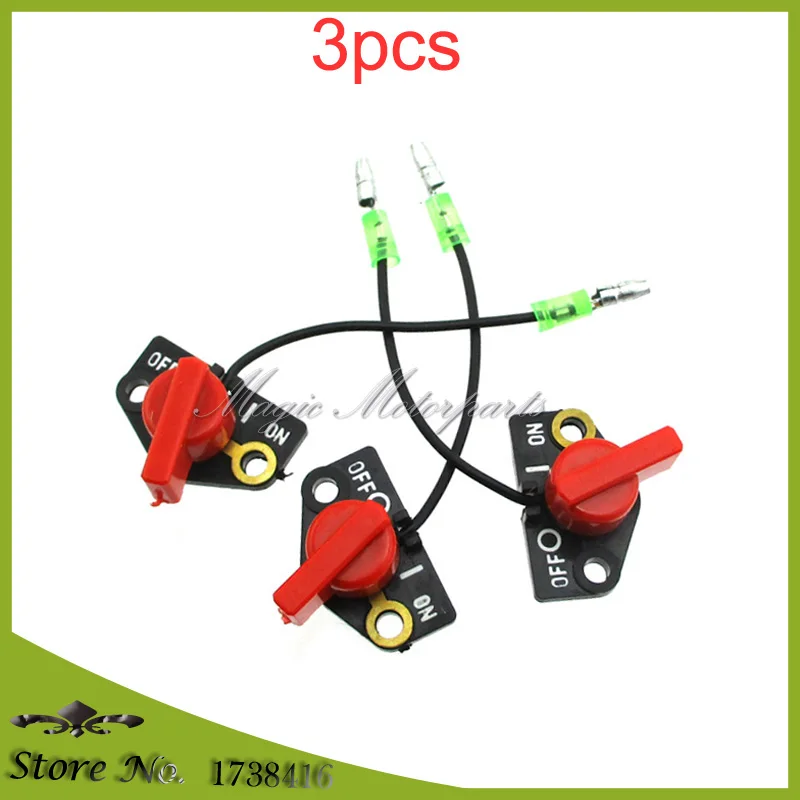 3pcs On/Off Kill Engine Stop Switch For ROBIN SUBARU EY15 EY20 EY28 ...
