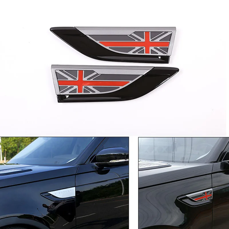 Union Jack Side Fender Air Outlet Cover Trim For Land Rover Discovery 5 V MKV