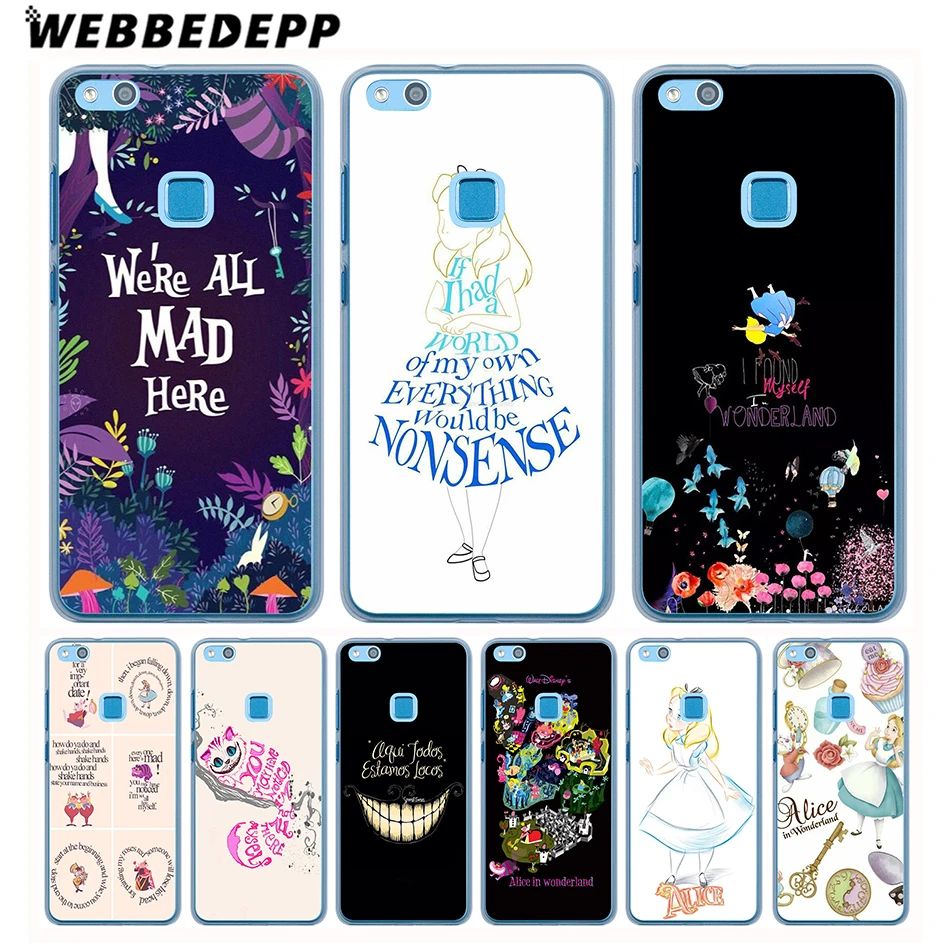 

WEBBEDEPP Alice in Wonderland Anime Phone Case for Huawei Nova 3i 2i Mate 20 10 lite Pro Y7 Y6 Y5 2017 II Cover