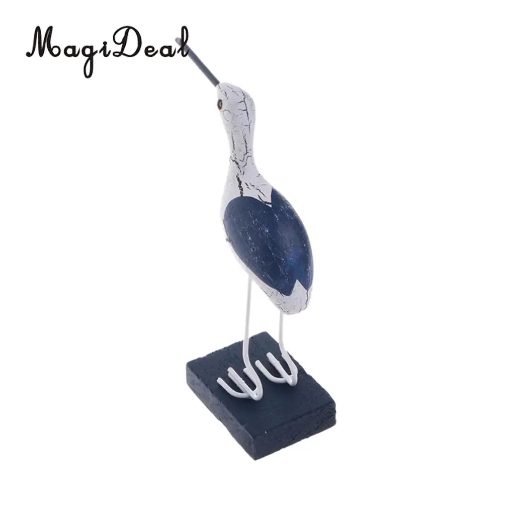 MagiDeal 3Pcs Mediterranean Wooden Nautical Seagull Model Decor Home Office Living Room Hotel Table DIY Desktop Ornament Gift