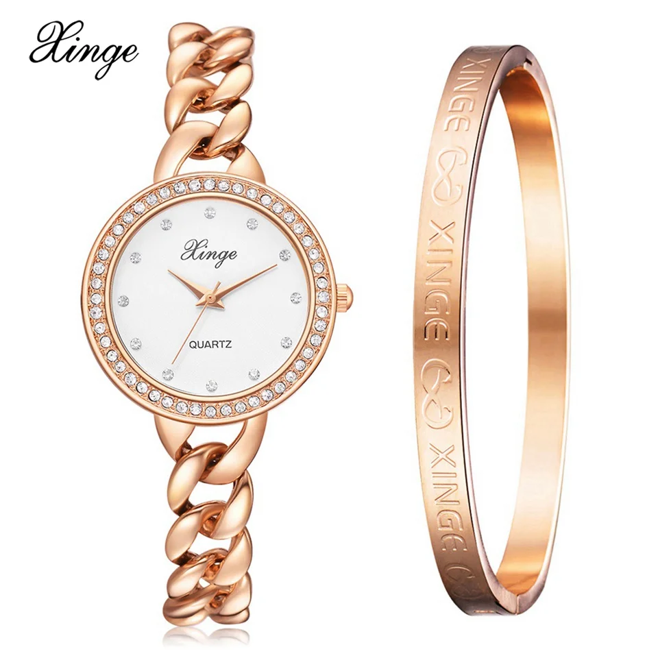 

Watch Women Fashion Luxury Watch Xinge Top Brand Diamond Simple Business Clock Waterproof Christmas Gift Quartz Watch