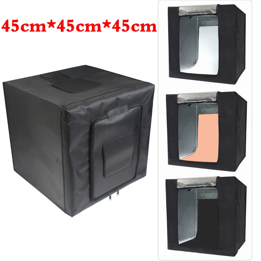 

Portable Photography Softbox Tent With Led Light Backdrop Tabletop Shooting Lightbox For Dslr Camera Photo Studio Diffuser
